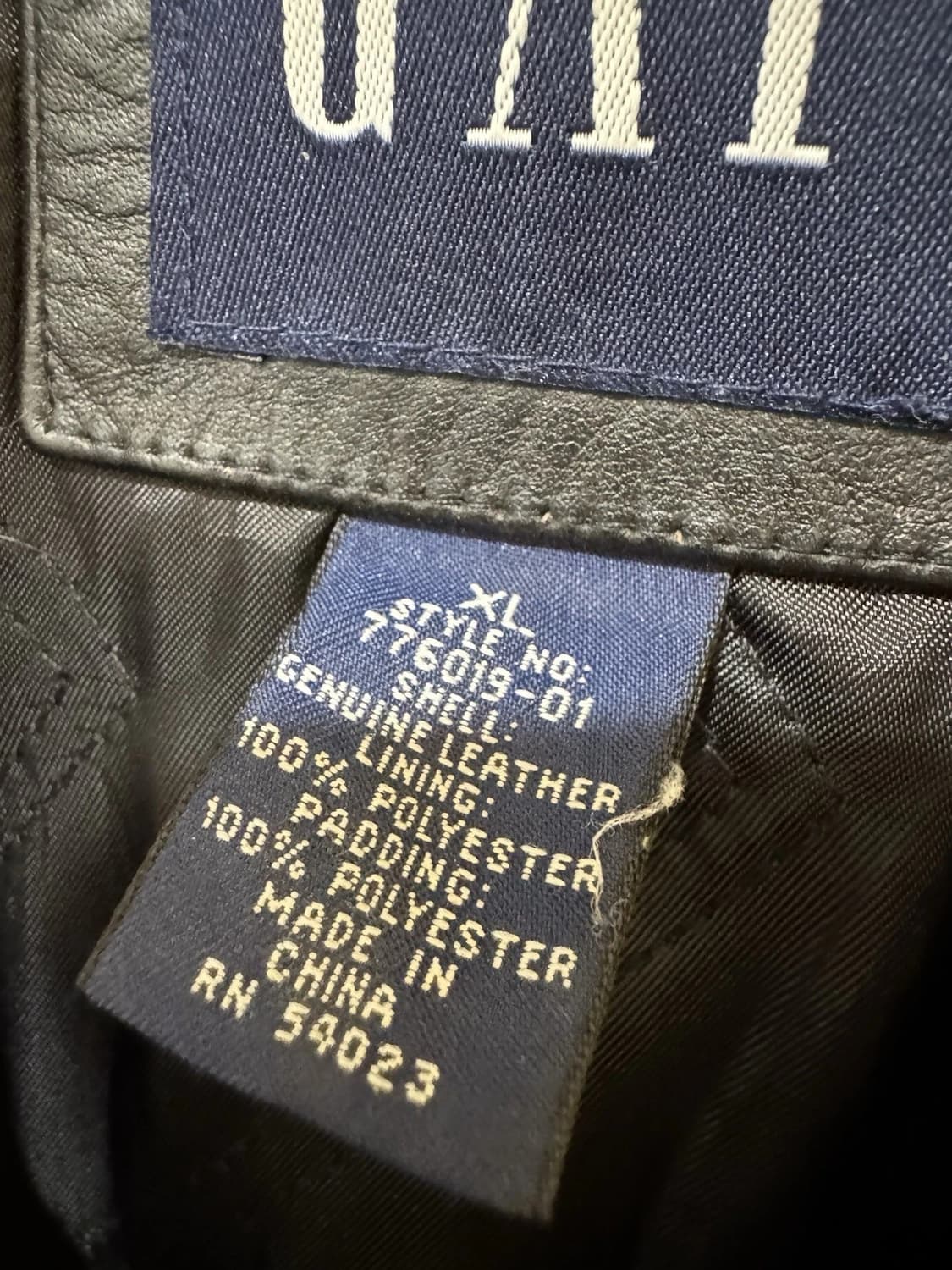 올드 갭 싱글 레더 자켓 상품이미지5