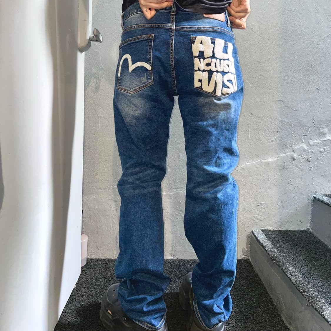 EVISU 에비수 청바지 화이트 갈매기 데님팬츠 상품이미지1