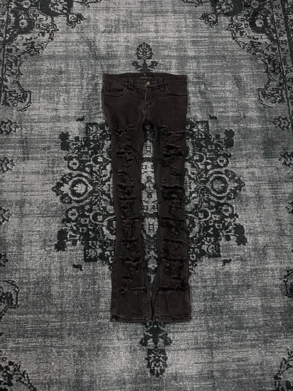 No id 00s distressed slim denim pants 상품이미지2