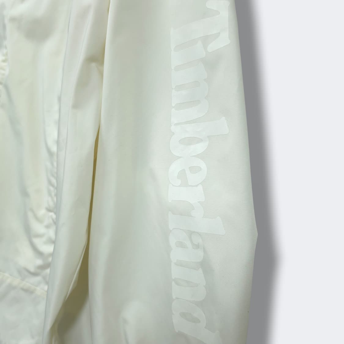 [XL] 팀버랜드 화이트/아이보리 빅로고 후드 오버핏 바람막이 상품이미지6