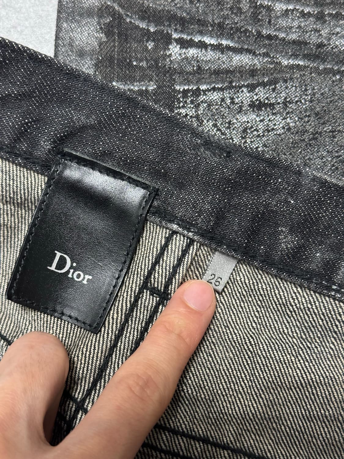 디올 FW09 블랙 왁스 코팅진 상품이미지4