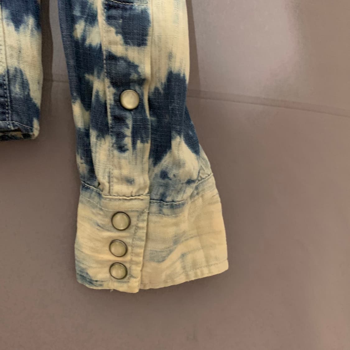 L 폴로 데님앤서플라이 타이다이 워싱 웨스턴 셔츠 남방 상품이미지5