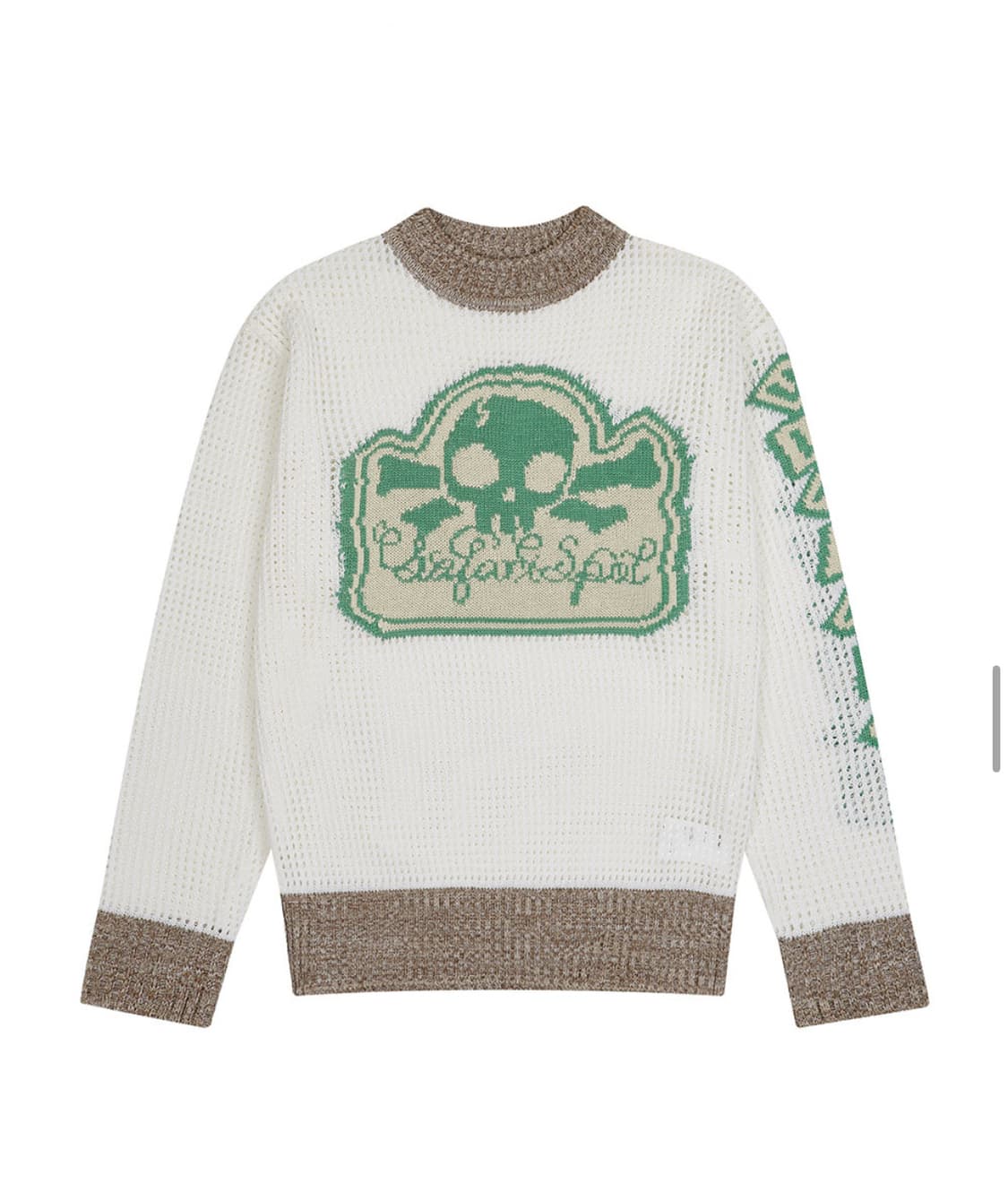 (새상품) 사파리스팟 멀티 스컬 메쉬 니트 아이보리 상품이미지2