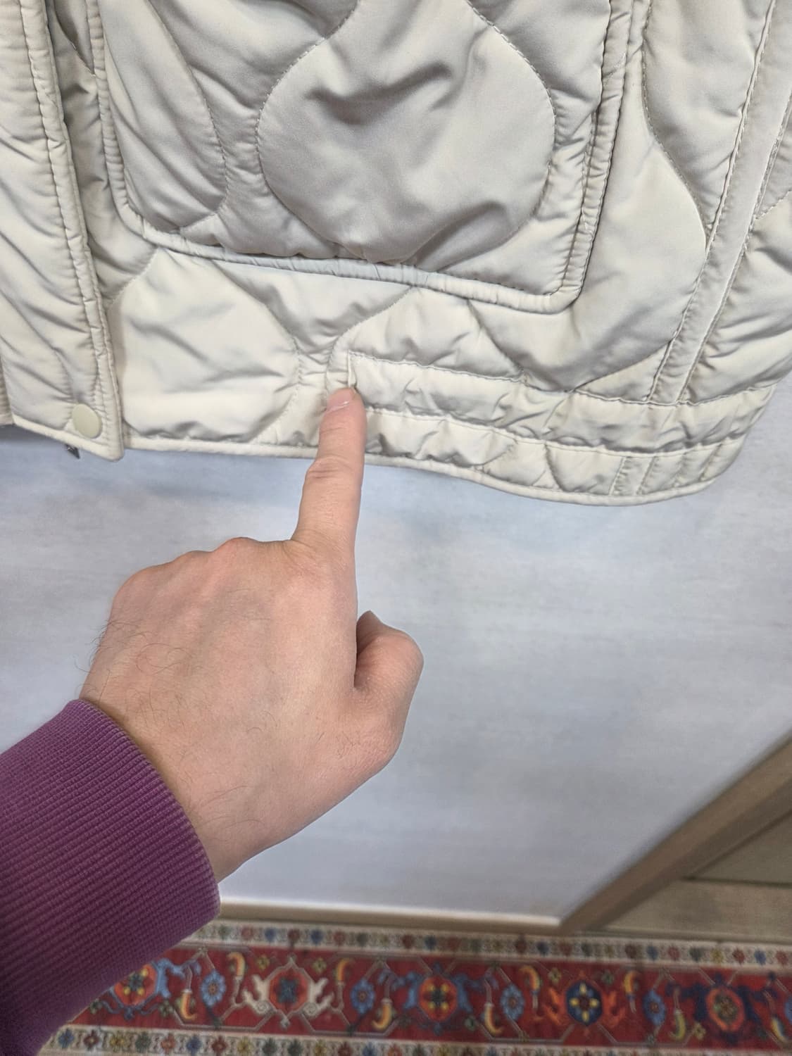 자라 드로스트링 퀄팅 조끼 베스트 s 상품이미지7