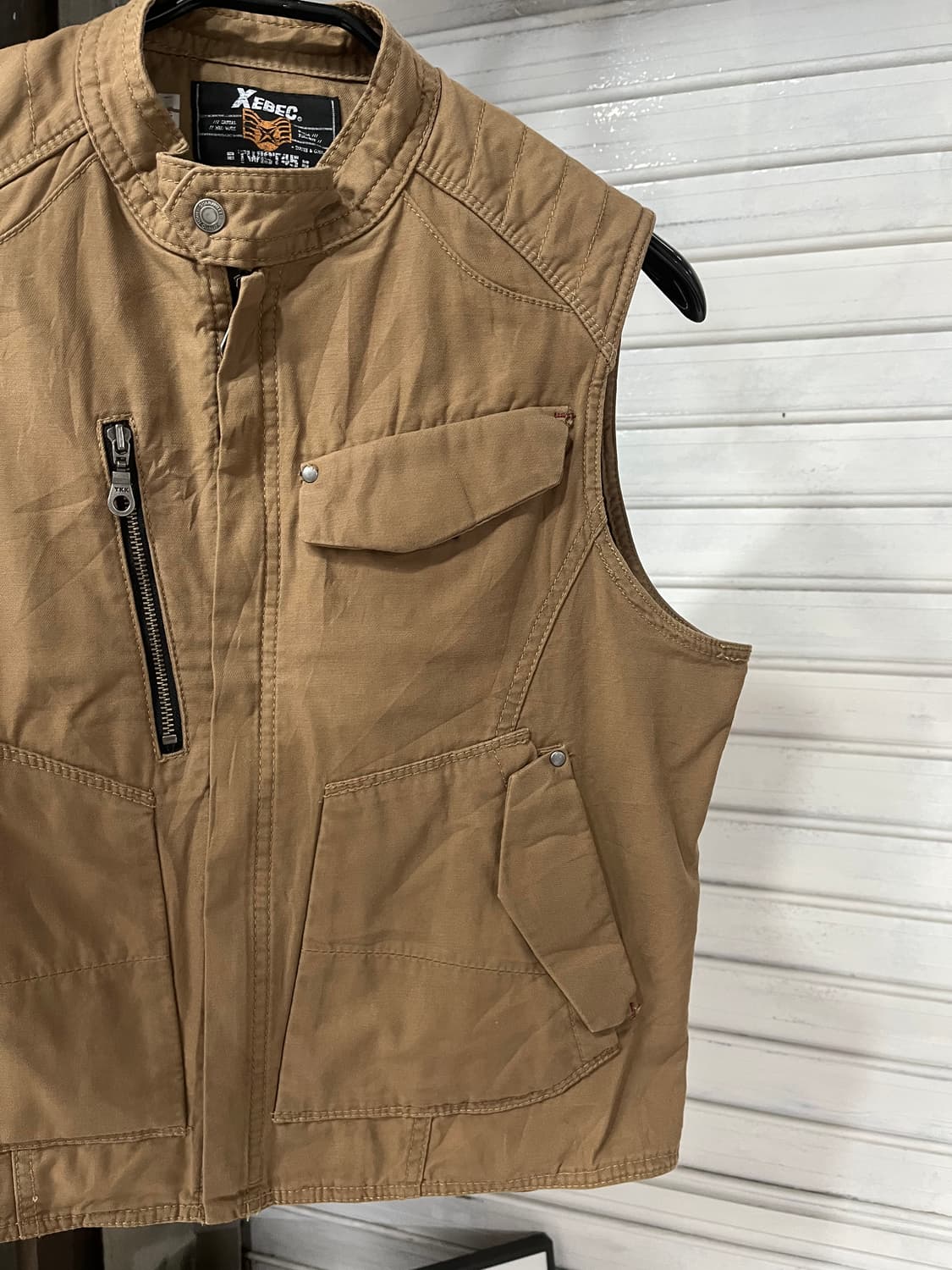 vtg biker vest zip up jk 상품이미지3
