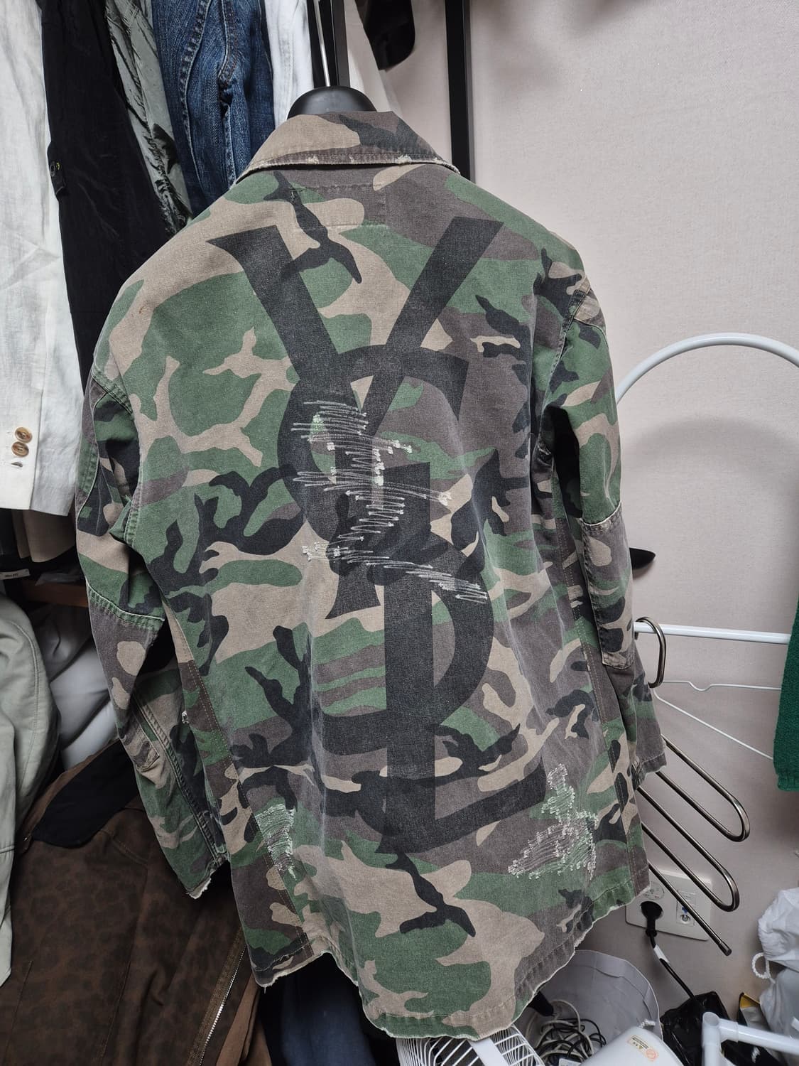 생로랑 빈티지 카모 야상 자켓 95사이즈 상품이미지2