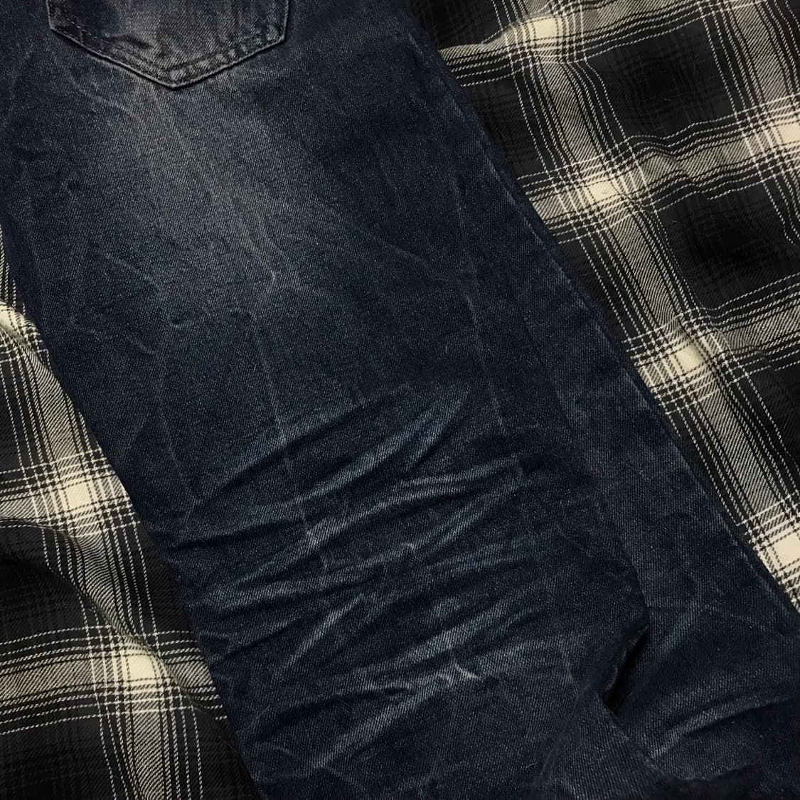 재팬 우리하라 00s 페이딩 에이징 워싱 데님 레귤러 스트레이트 상품이미지5