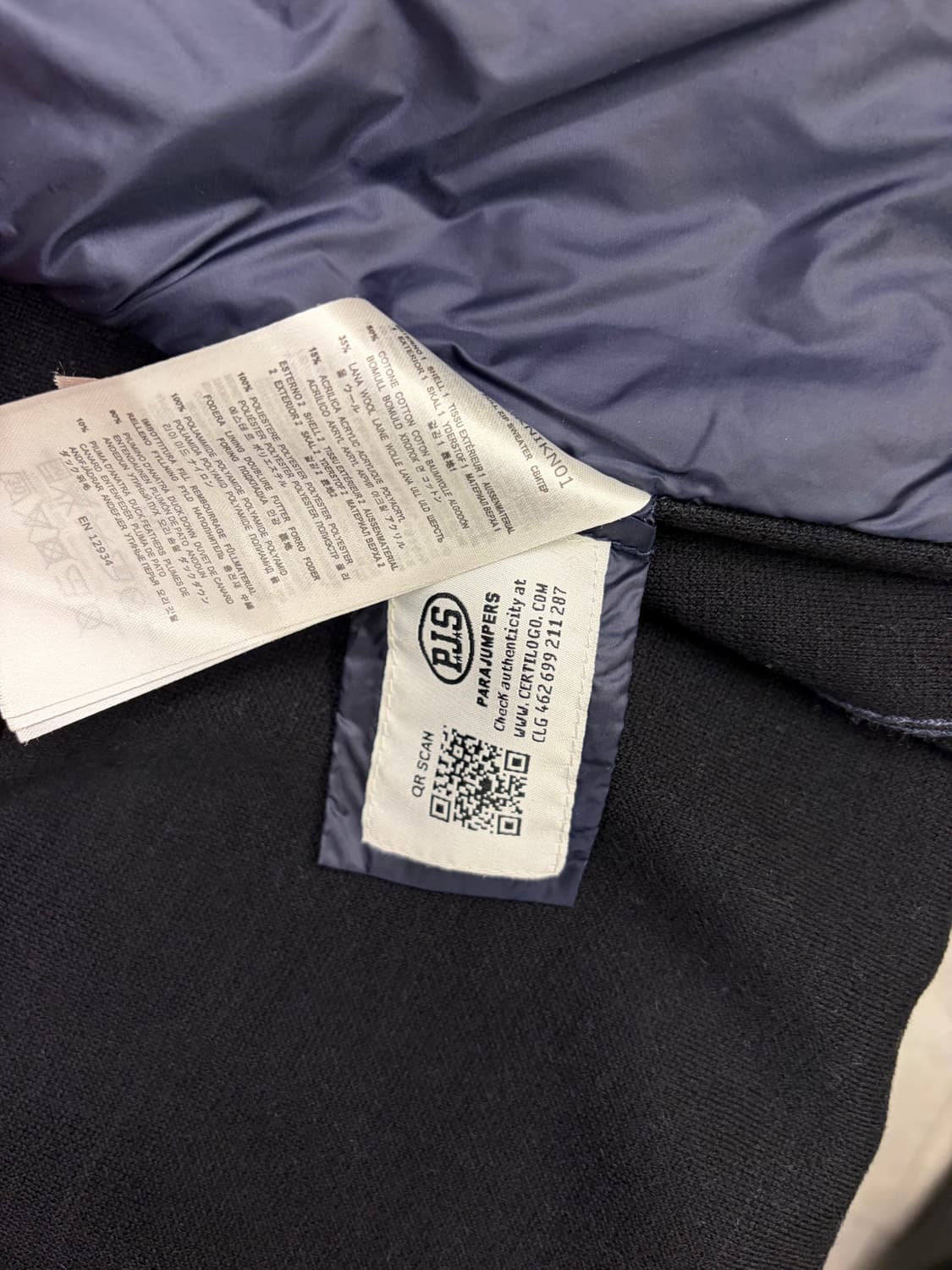 [L] 파라점퍼스 패딩 니트 집업 블루 상품이미지9