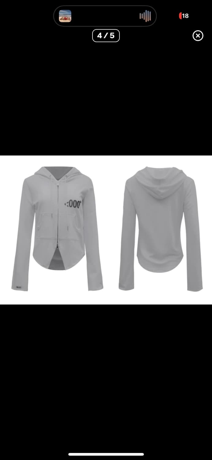EMPTY SLIM FIT HOODIE ZIP-UP GRAY 상품이미지2