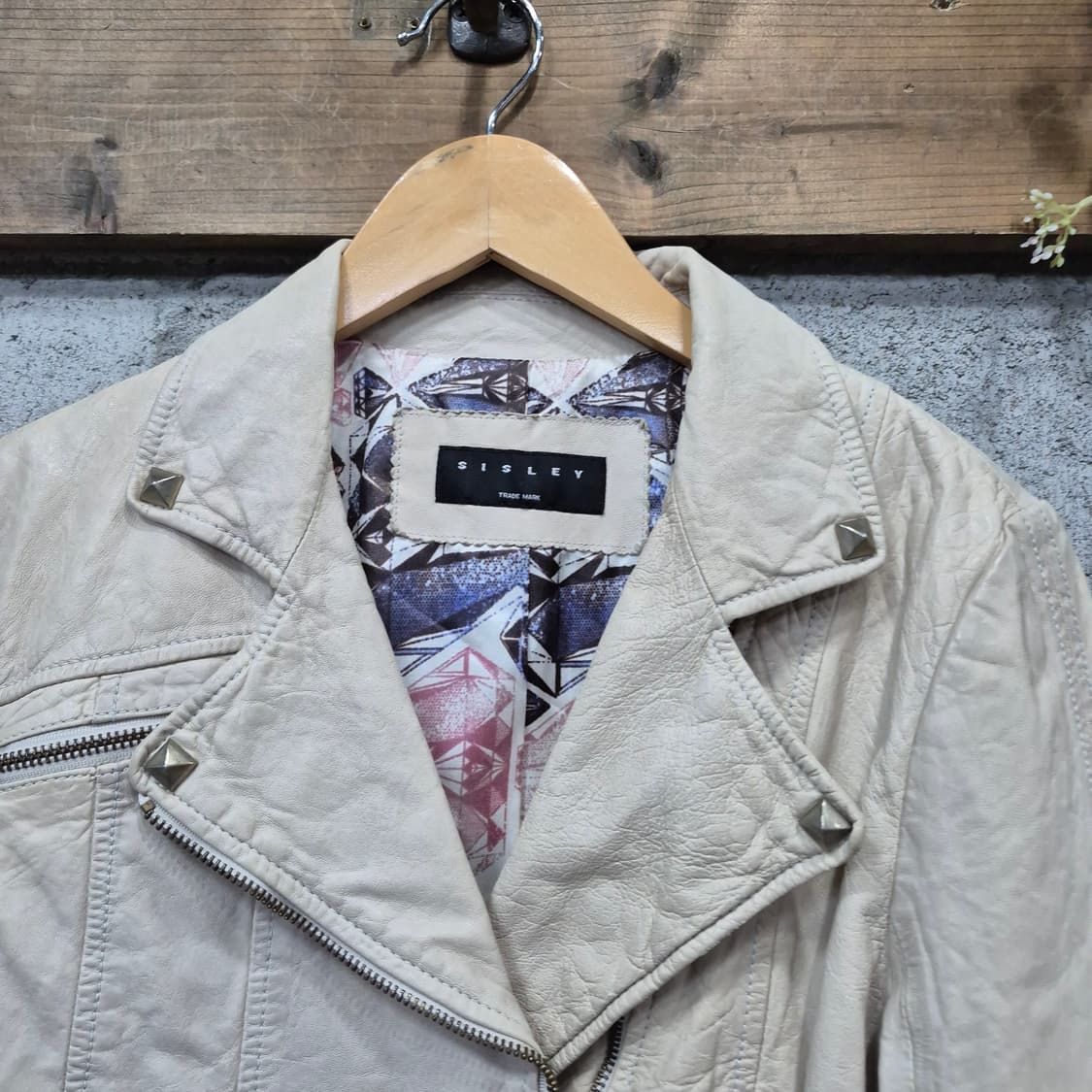 시슬리 빈티지 양가죽자켓 상품이미지2