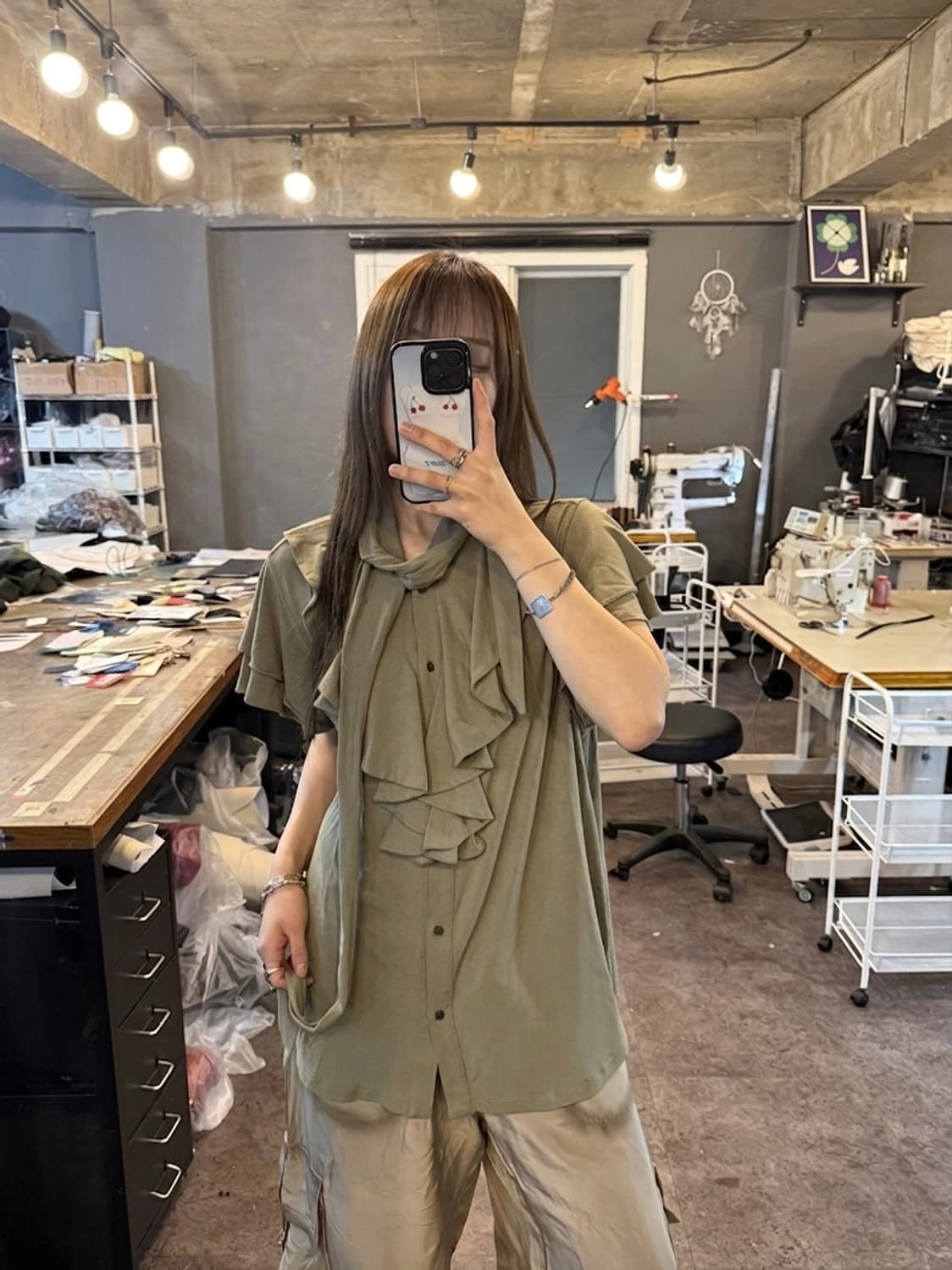 Lauren Ralph Lauren Ruffle Blouse 상품이미지1