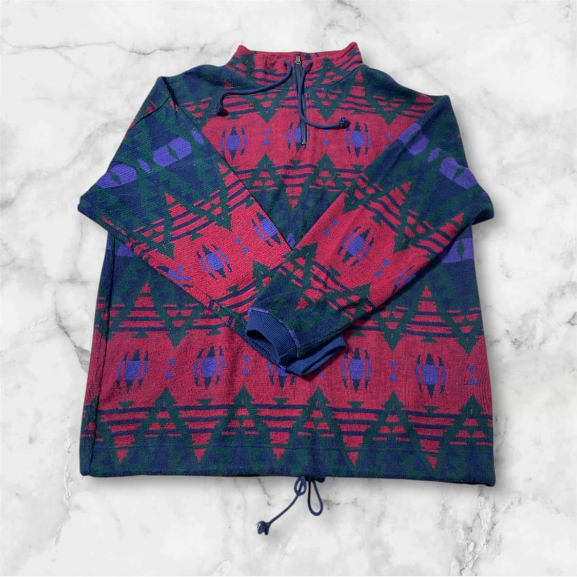 아메리칸 빈티지 - 인디언 패드 하프 집업 니트 상품이미지1