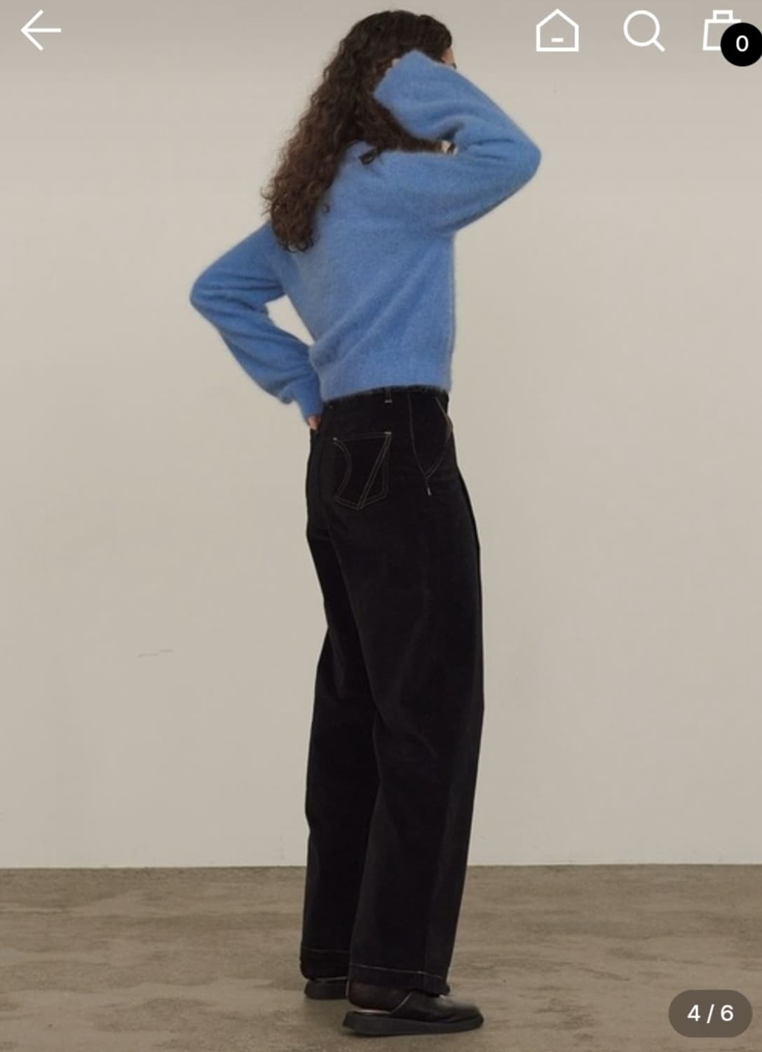 (S)다이애그널 벨벳 팬츠 상품이미지4