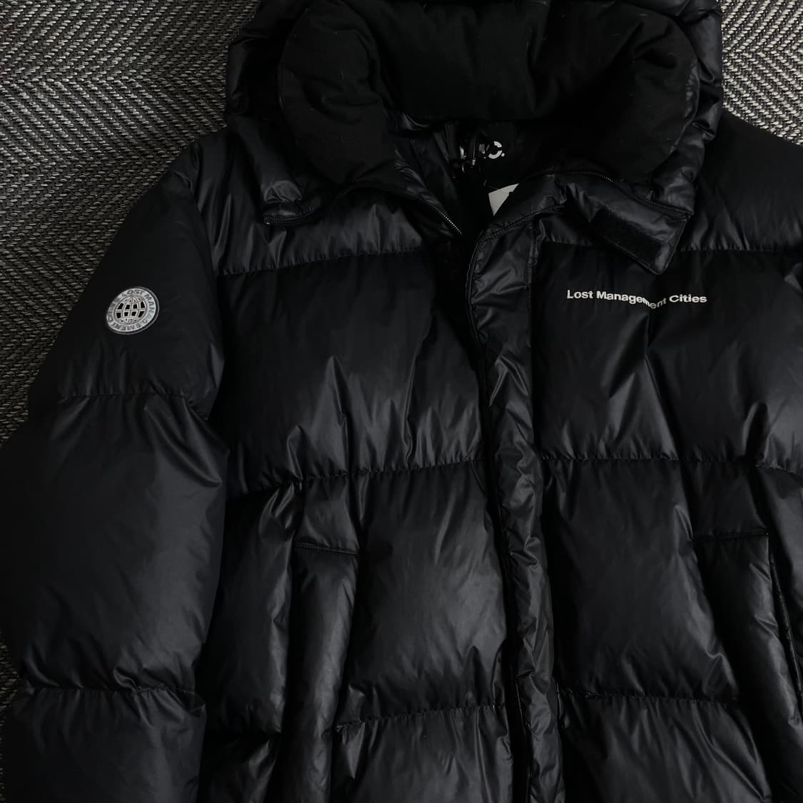 LMC 블랙 박시핏 다운 롱패딩 y 2827 상품이미지5