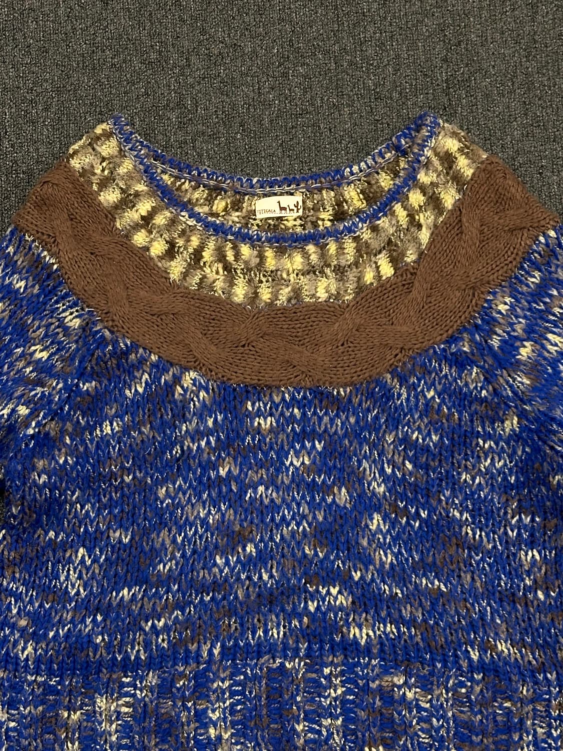 OS)TITICACA 빈티지 여성 칠부 니트 상품이미지4