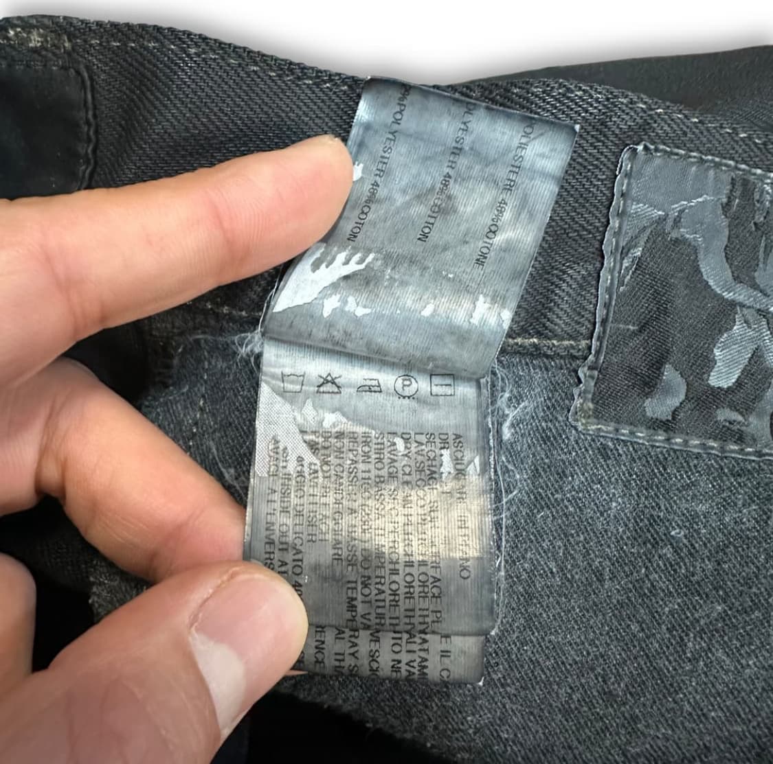 릭오웬스 디트컷 코팅진 (끈있는버젼) tb소재 면100 % 상품이미지7