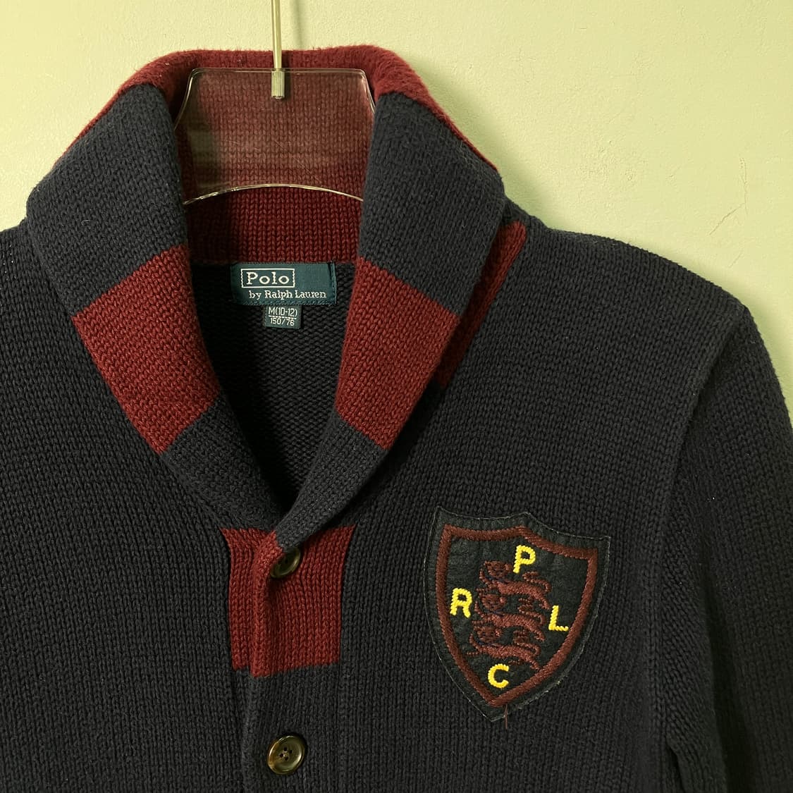 폴로 랄프로렌 코튼 숄카라 가디건 M 상품이미지4