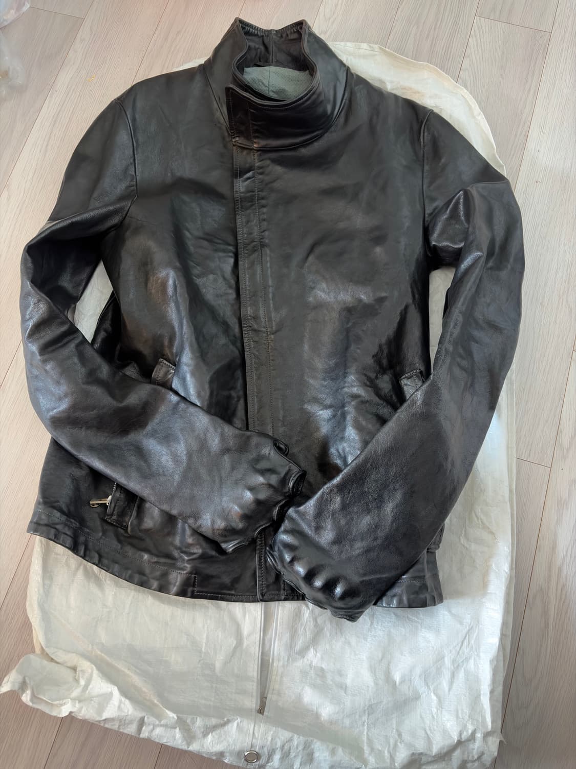 CCP 티타늄 프로스테틱 하이넥 캥거루 래더 자켓 상품이미지1