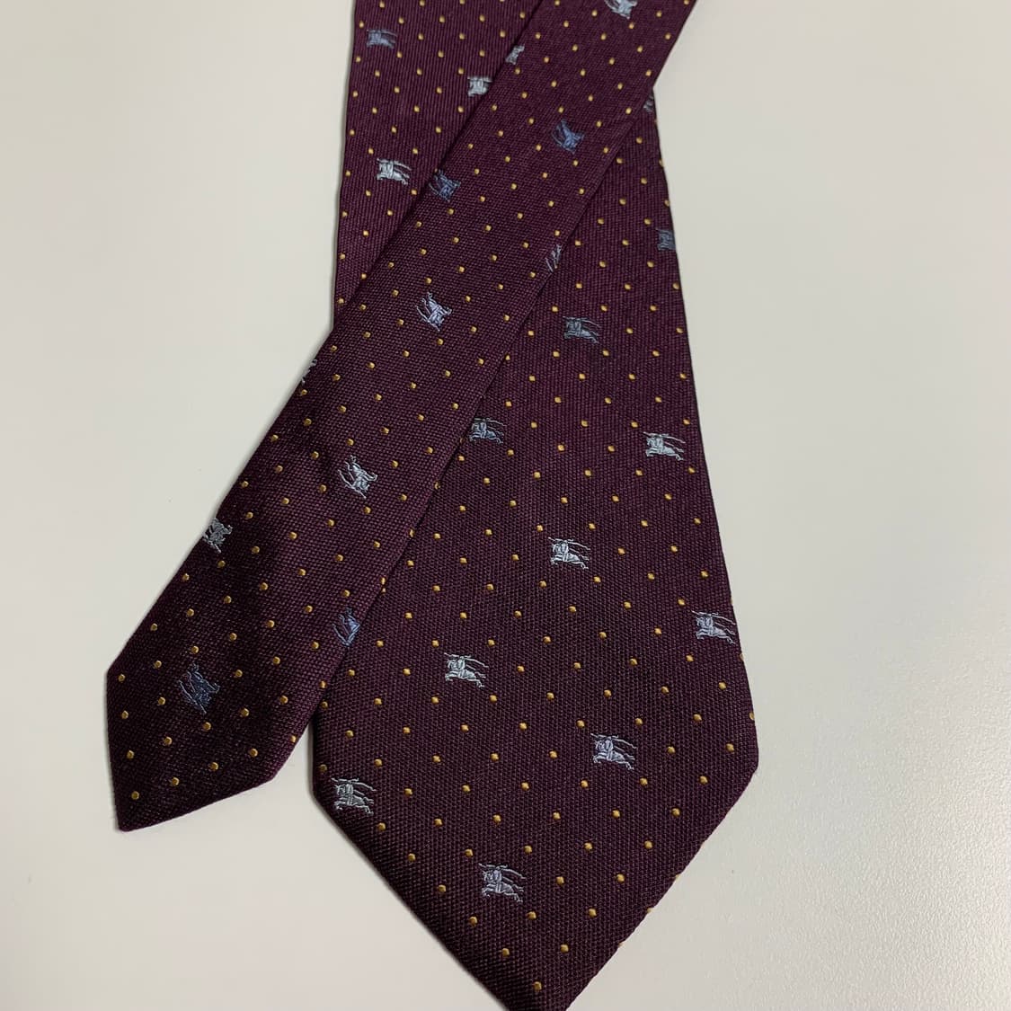 버버리(BURBERRY) 신형라벨 명품 도트넥타이 모노그램 A등급 상품이미지5
