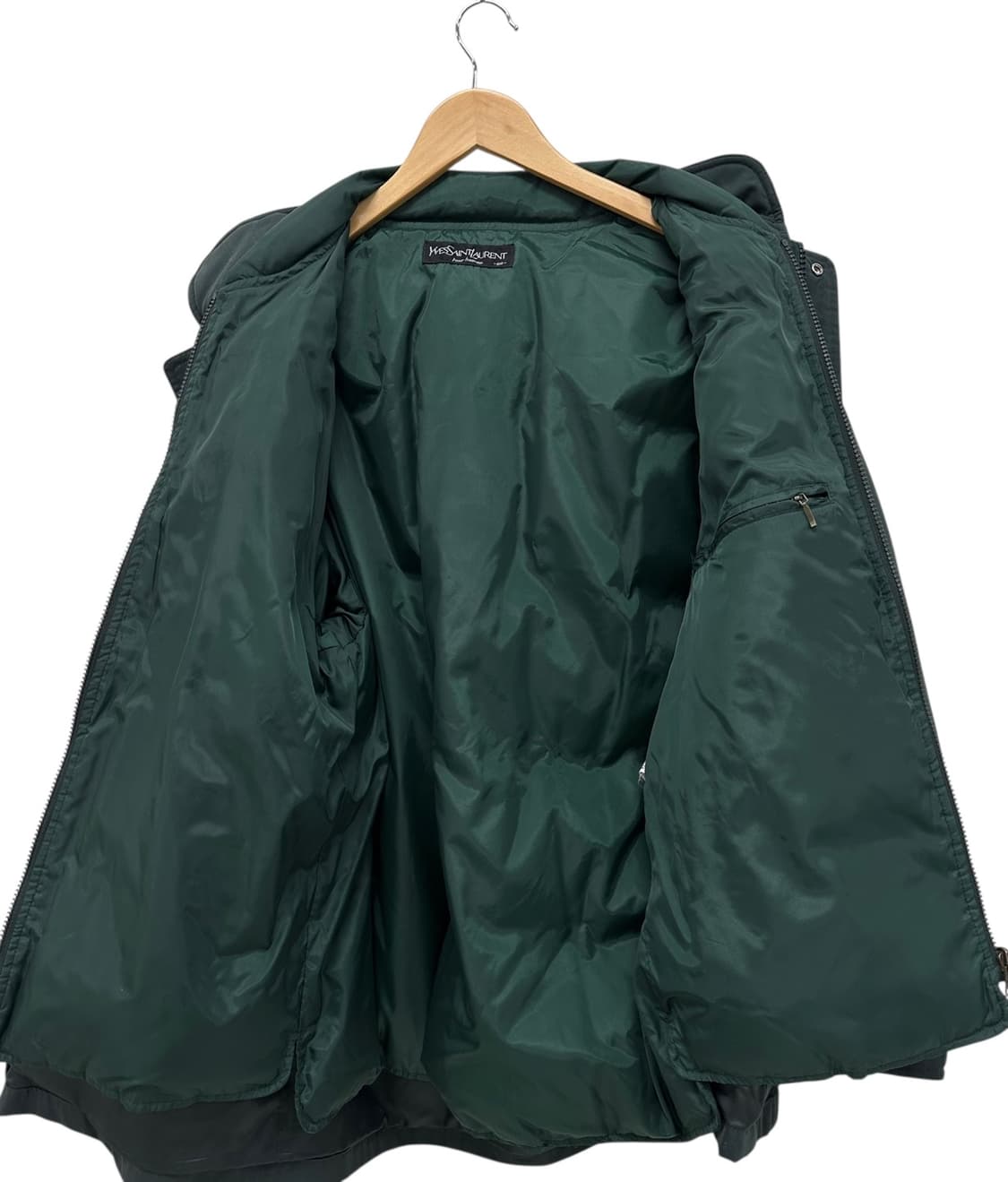 90s YSL 생로랑 구스다운 패딩 다크그린 (L~XL) 상품이미지8