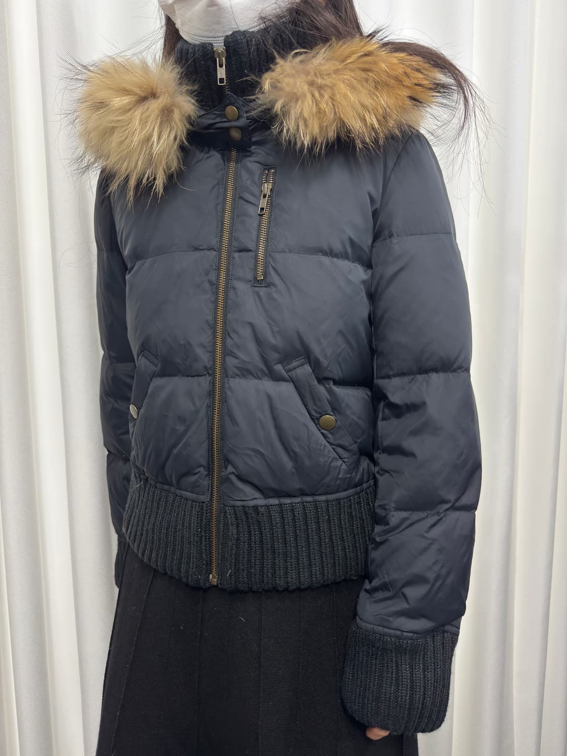 dgrace fur hood short padding 상품이미지3