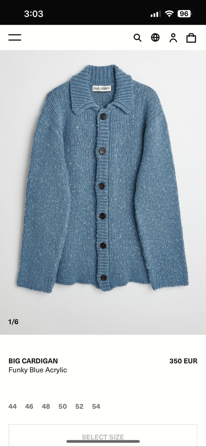 48 아워레가시 빅가디건 펑키 블루 상품이미지1