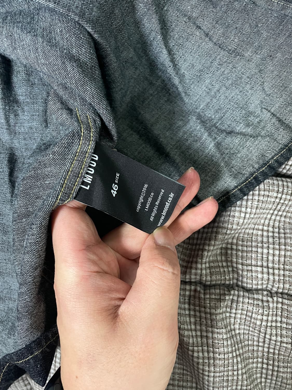 LMOOD 데님 셔츠 46사이즈 상품이미지3