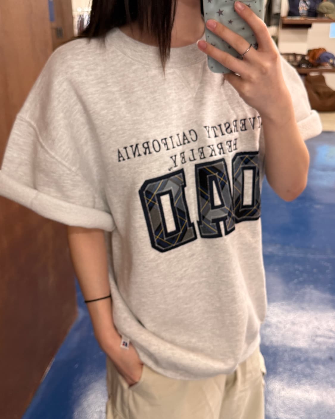 1990s Russell USA DAD 컷오프 스웻셔츠 상품이미지2