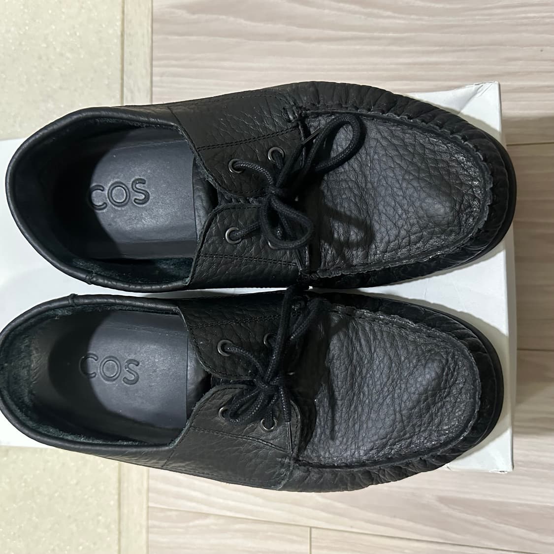 cos 코스 그레인 레더 보트슈즈 상품이미지4