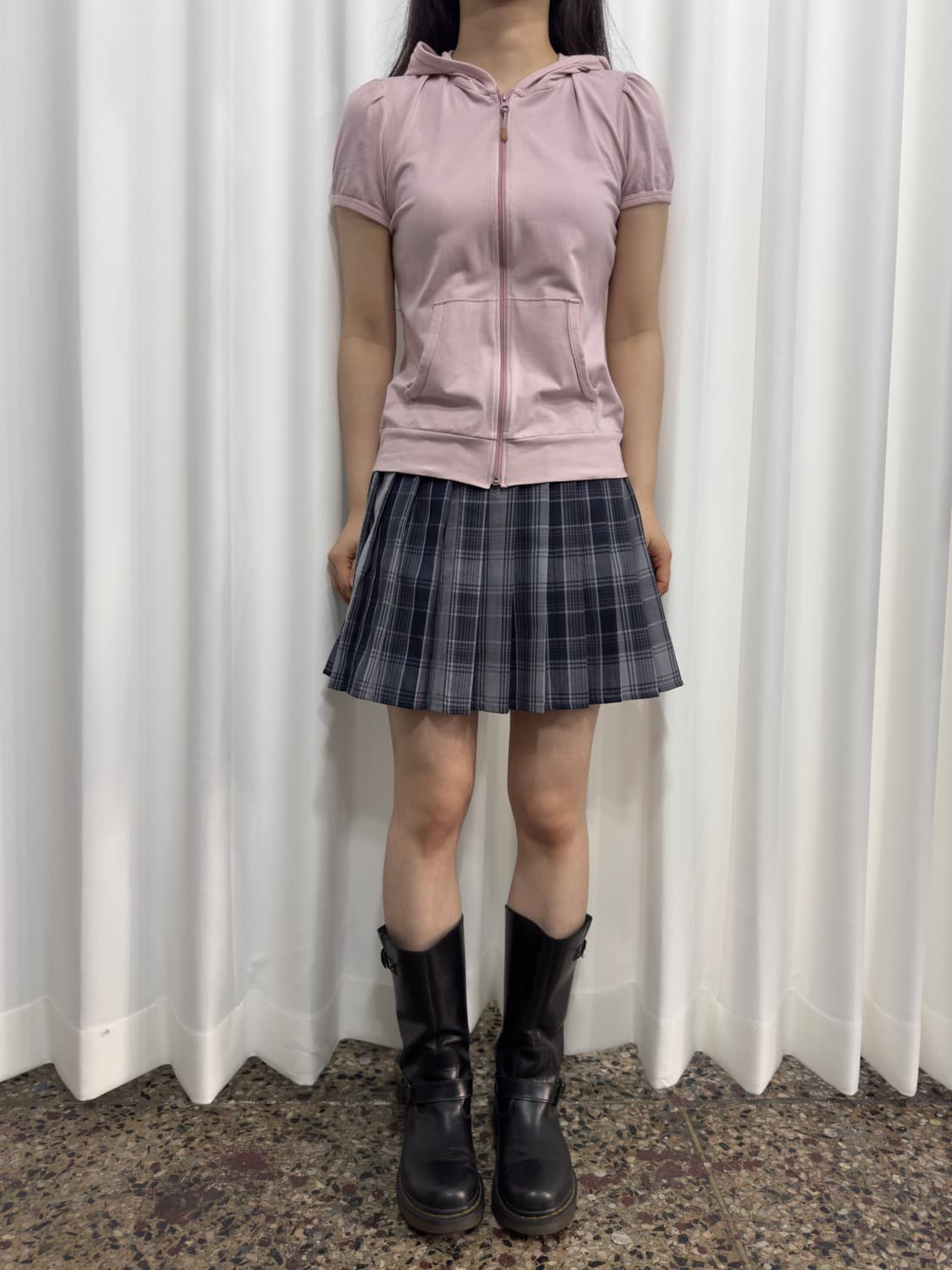 check pleats skirt 상품이미지1