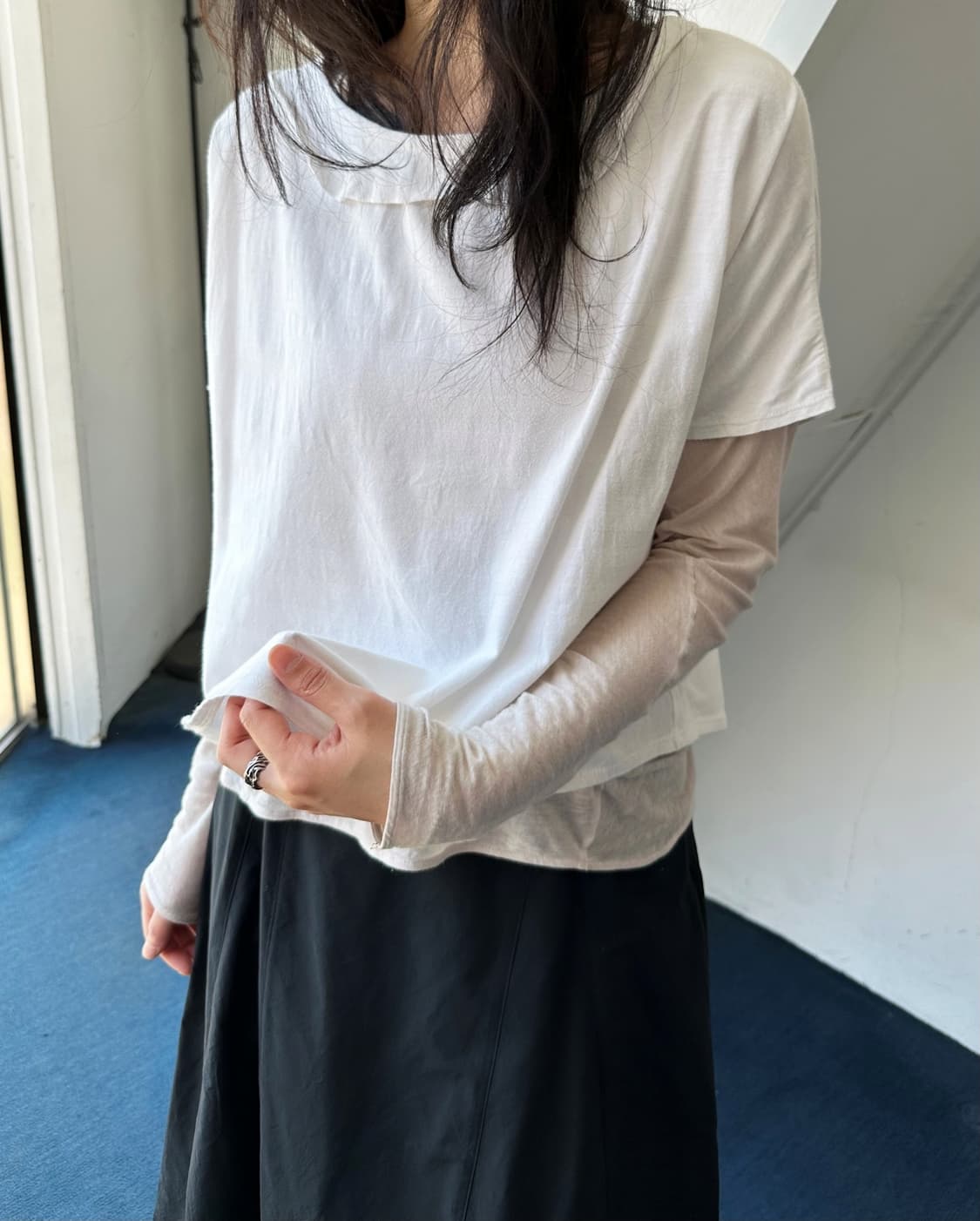 Stretched cotton stripe pattern top 상품이미지6