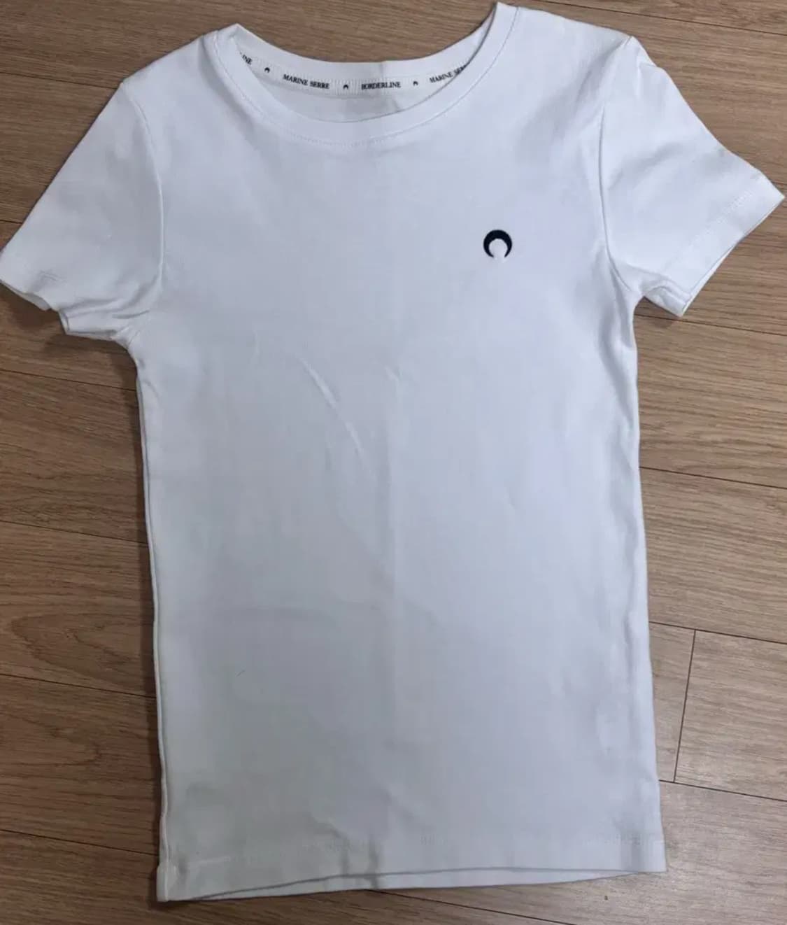 마린세르 문 로고 자수 흰색 반팔티 상품이미지7