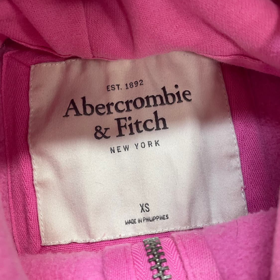 아베크롬비 스펠 로고 후드집업 핑크 상품이미지4