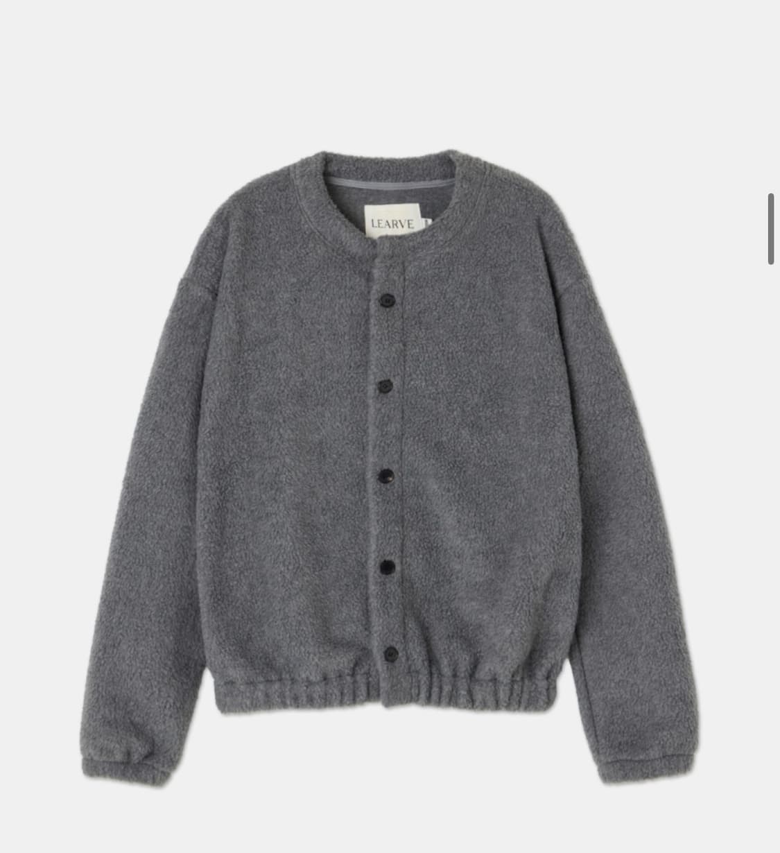 르아브 헤이지 라운드넥 플리스 가디건 상품이미지2