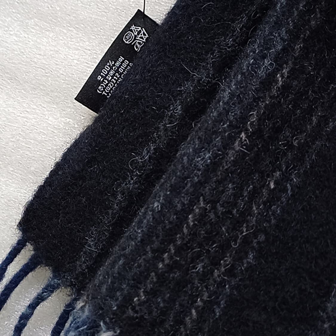 밀라숀 남성 남자 울 머플러 블랙 스트라이프 목도리 훌륭 사랑봉봉 상품이미지5