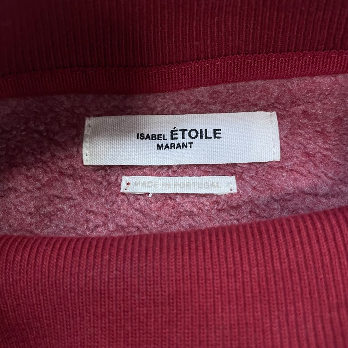 이자벨마랑 에뚜왈 모비 벨벳 로고 맨투맨 버건디 상품이미지4