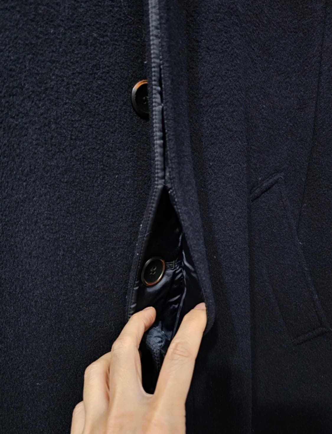 마리떼브랑소와저버 한섬 발마칸 네이비 오버핏 코트 95~100 상품이미지5