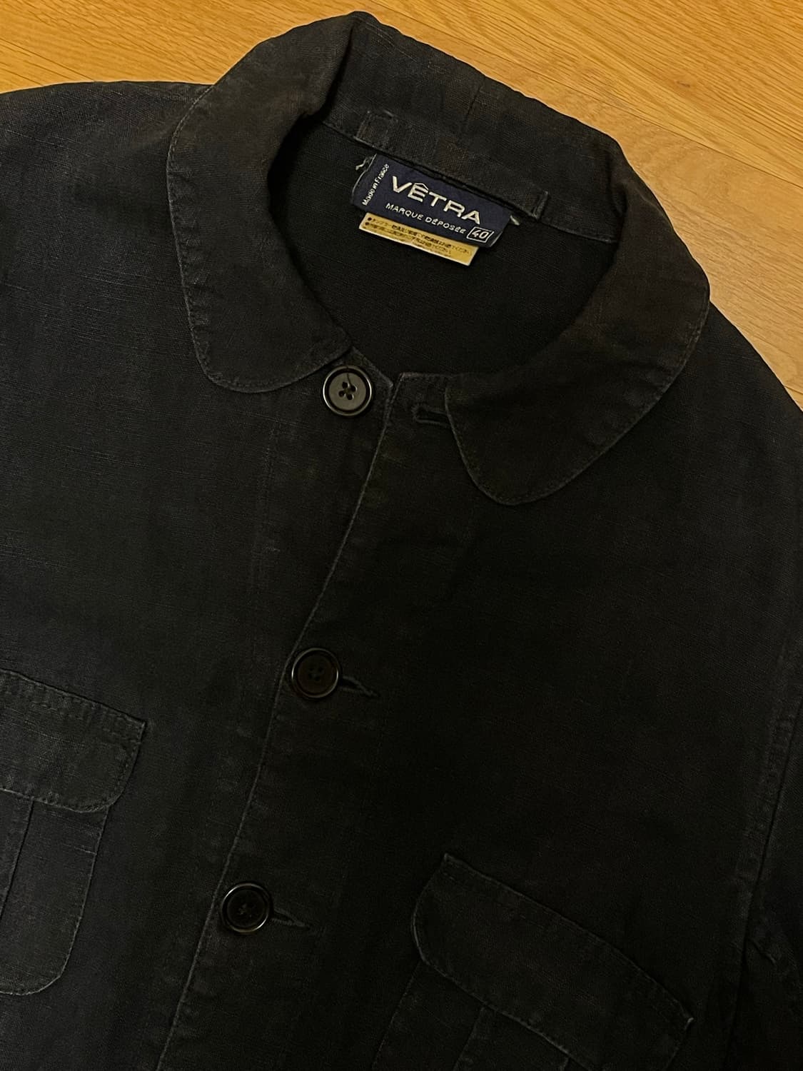 베트라 다크 네이비 헤비 린넨 프렌치 워크 자켓 상품이미지3