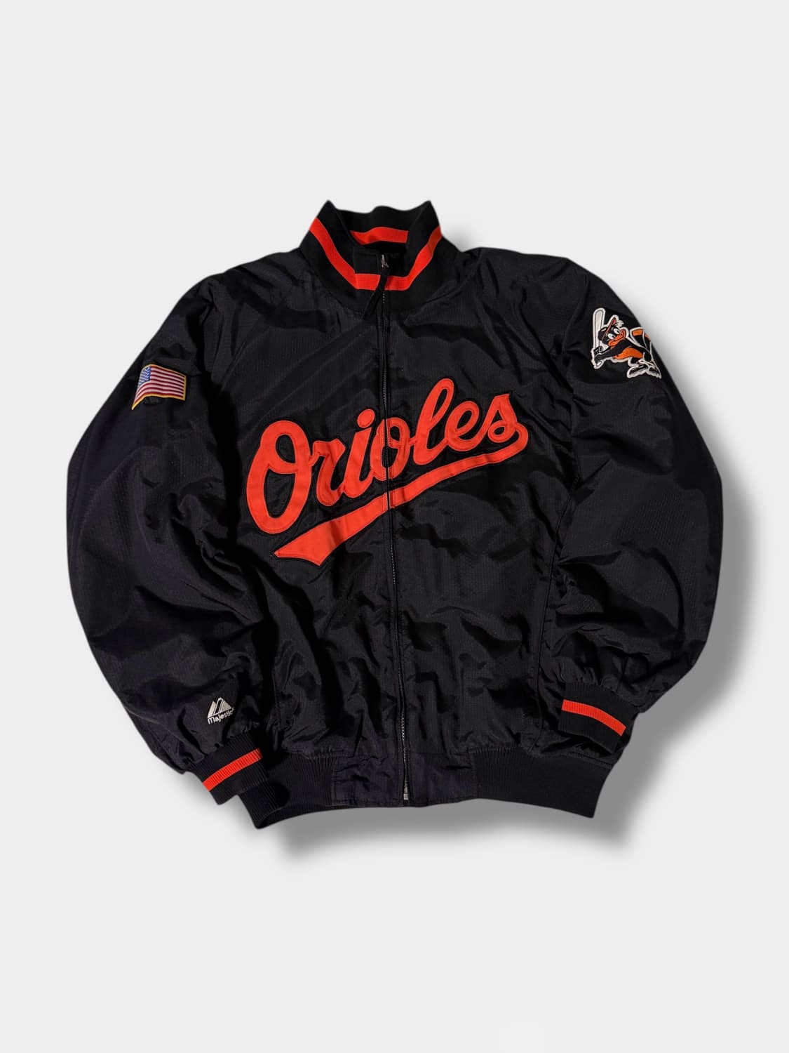 마제스틱 90‘s 오버사이즈 볼티모어 오리올스 봄버 자켓 상품이미지1