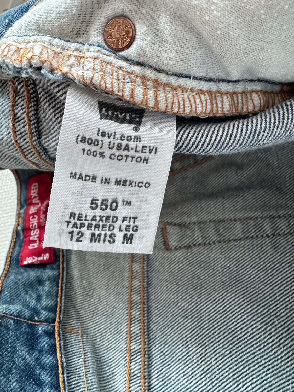 리바이스 550 클래식 릴렉시드 테이퍼드핏 데님 팬츠 상품이미지6