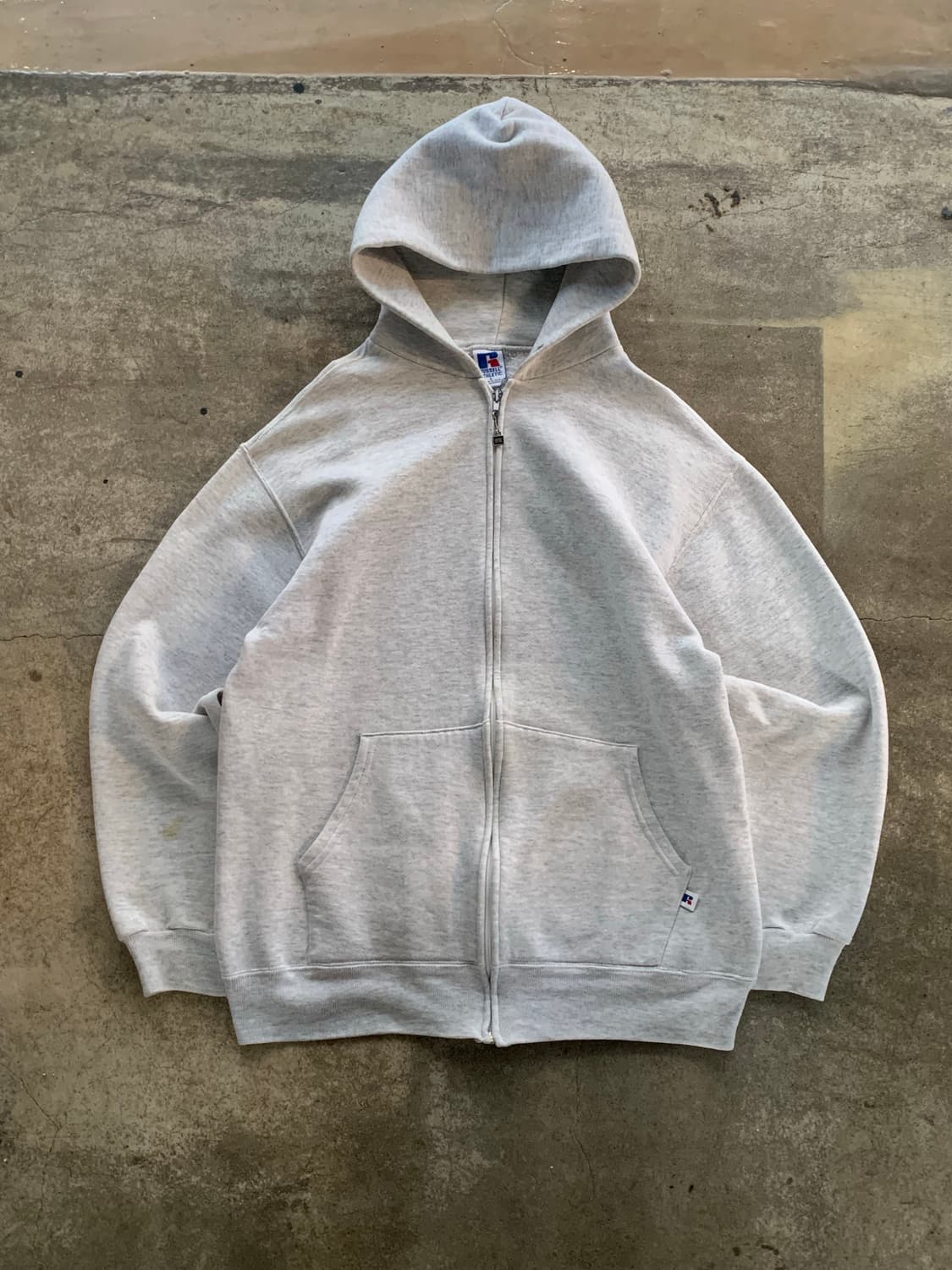 90s 러셀 애슬레틱 집업 스웻 후디 헤더그레이 상품이미지1