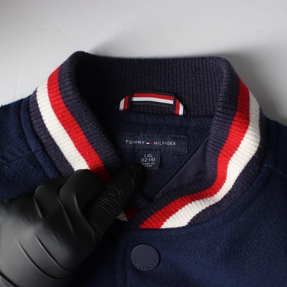 타미힐피거 네이비 울 바시티 자켓 L 12-14 상품이미지6