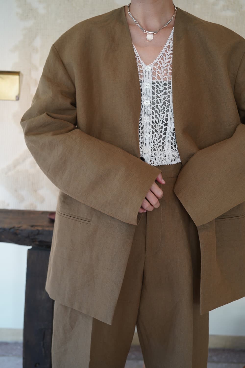 Cristaseya 카라리스 자켓 L 블랙 상품이미지8