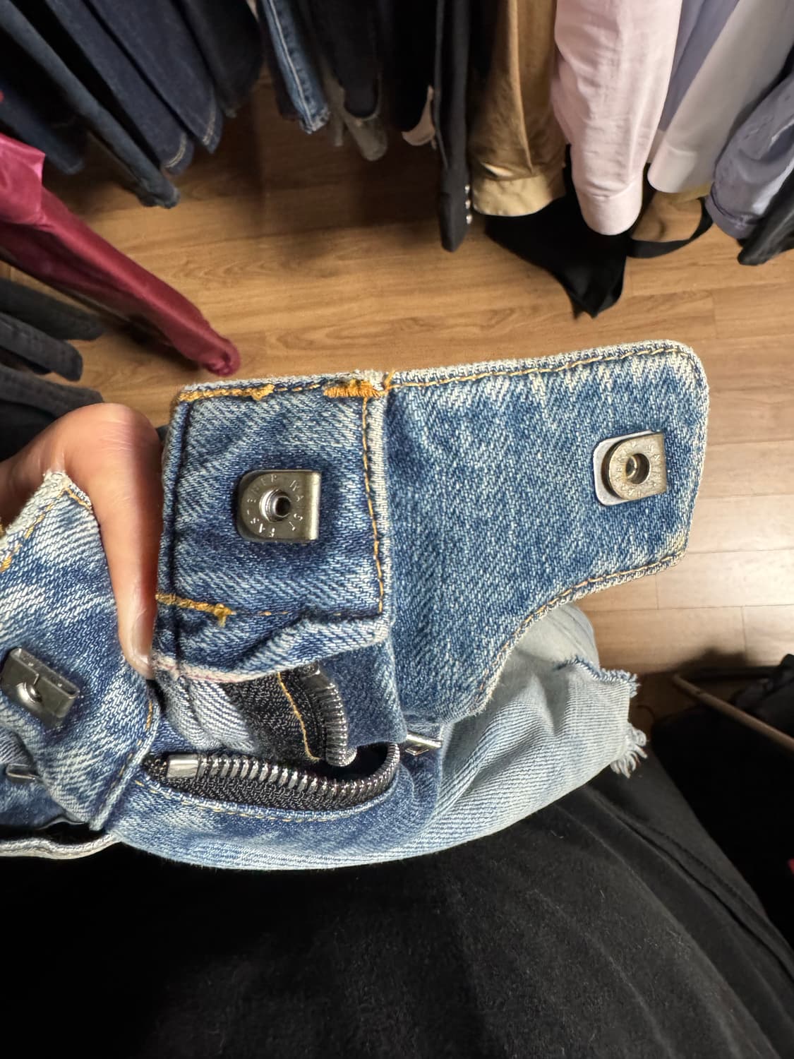 발망 디스트로이드 연청 바이커진 30 상품이미지5