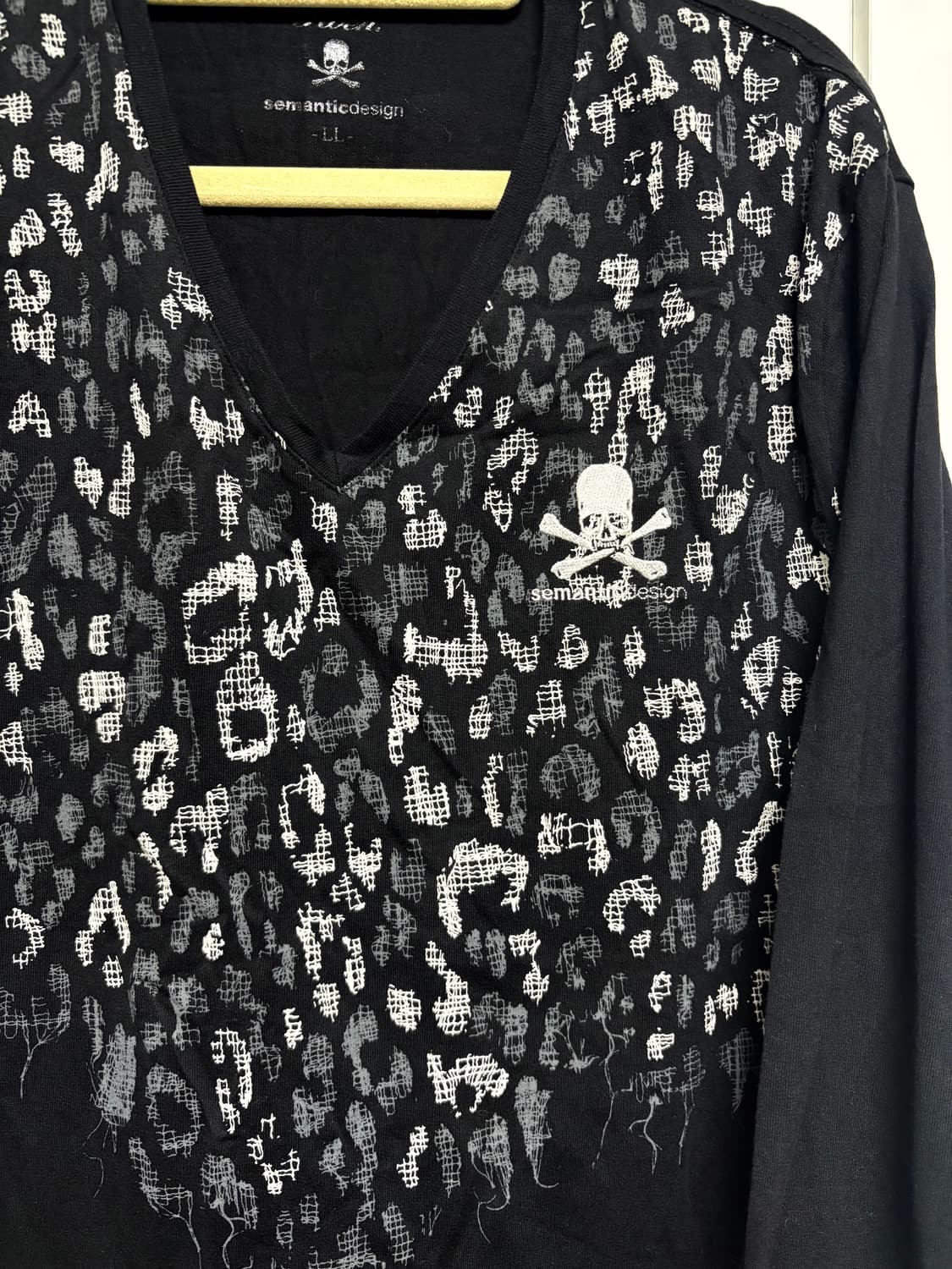 일본빈티지 펑크와투케 스컬롱슬리브 상품이미지2