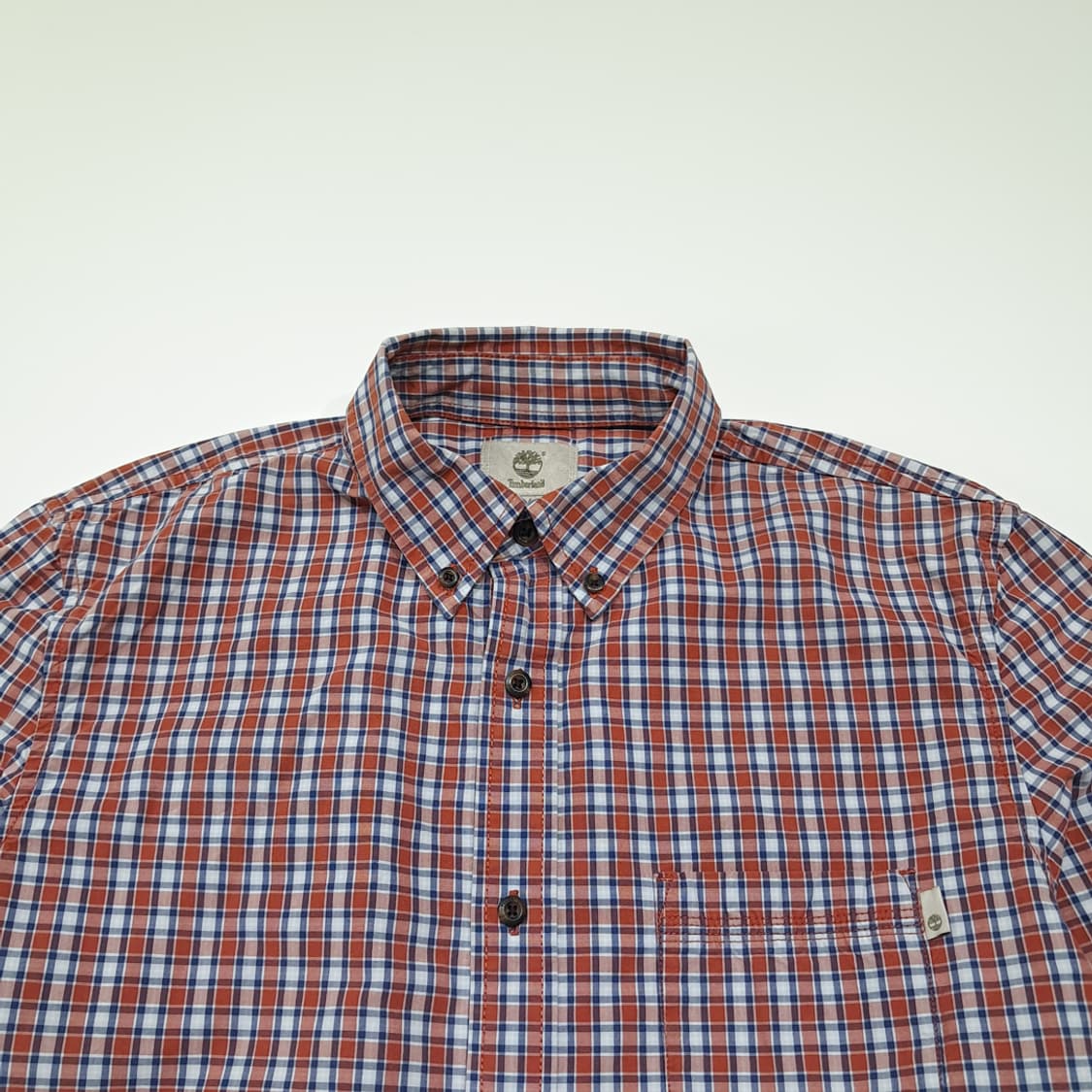 CL945 M 팀버랜드 슬림핏 클래식 체크 레드블루 셔츠 상품이미지2