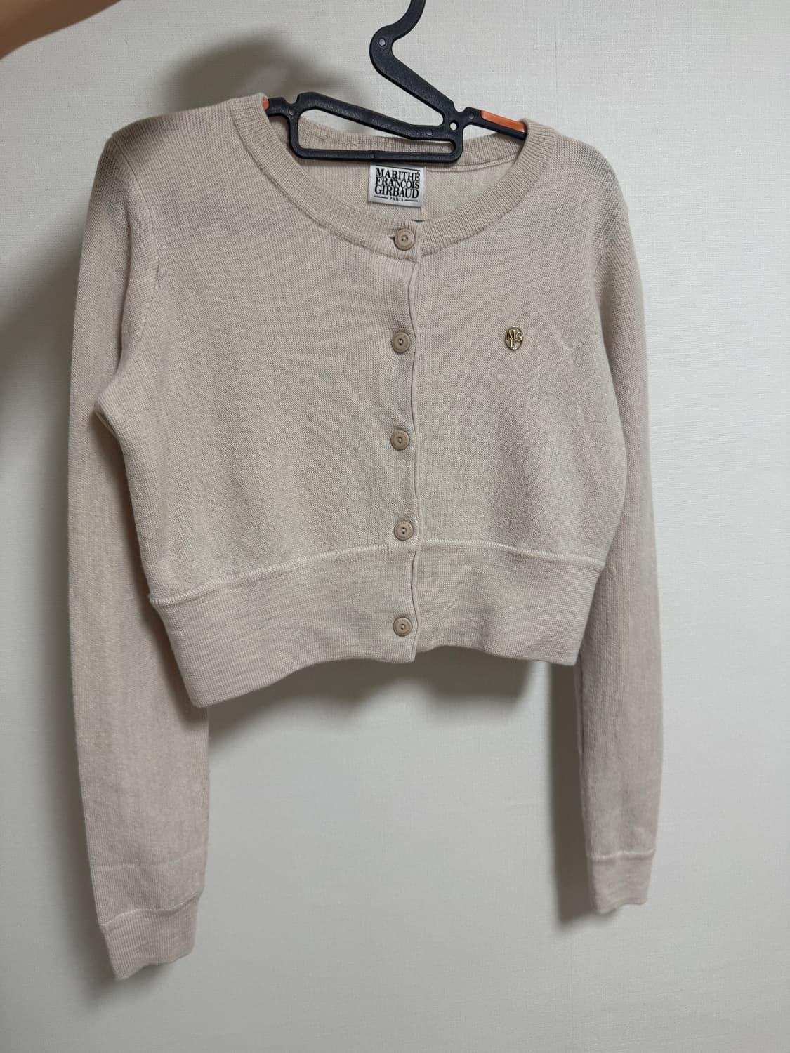 마리떼 프랑소와 저버 크롭 울 가디건 오트밀 색상 상품이미지2