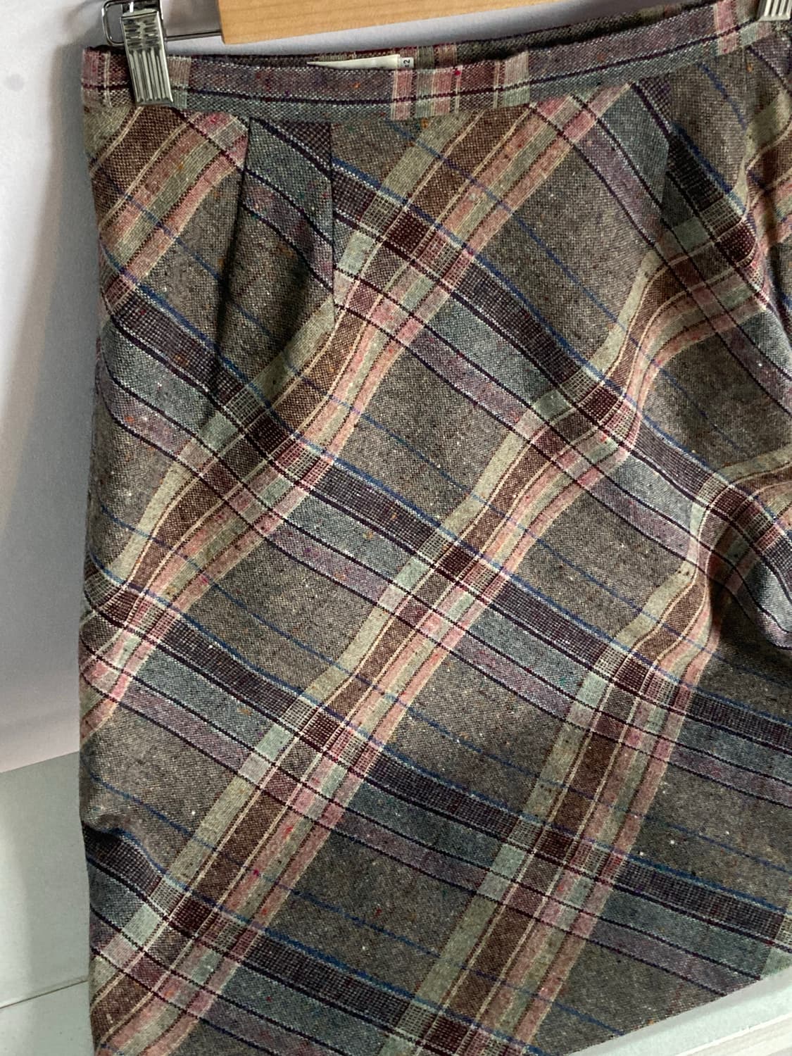 핀터감성 울 체크 스커트  상품이미지6