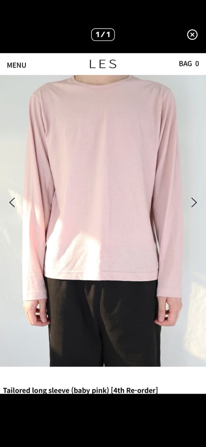 les 롱슬리브 핑크 1 상품이미지1