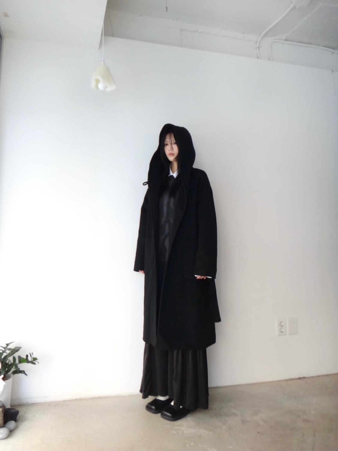 Hoody toggle coat / black 상품이미지4